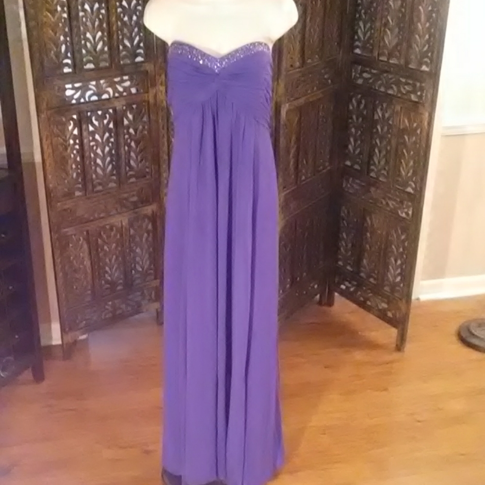Long purple prom dress, size 14